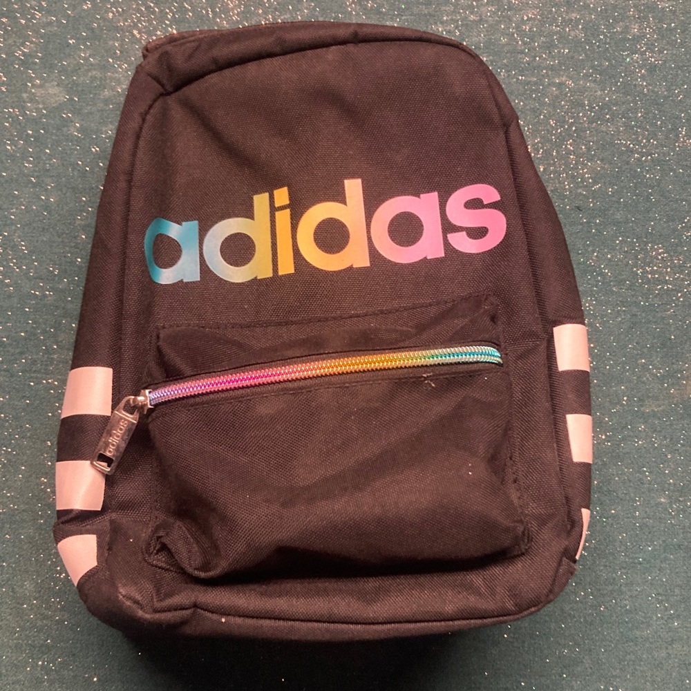 Adidas Black Lunchbox with Rainbow Logo